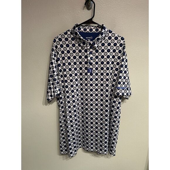 Bogey Bros Mens 3XL Magic 8 Ball Golf Polo Shirt Blue - Picture 1 of 7
